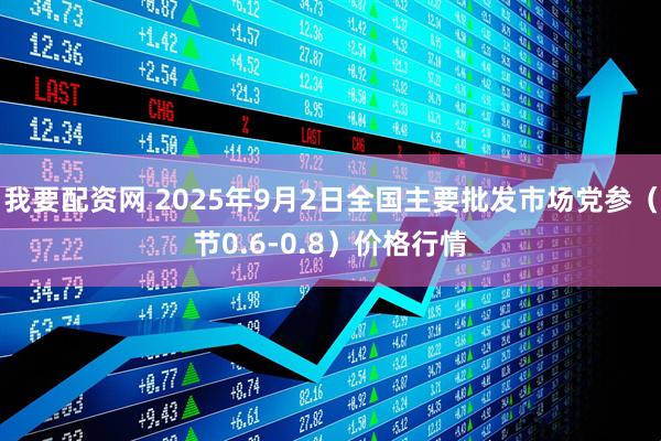 我要配资网 2025年9月2日全国主要批发市场党参（节0.6-0.8）价格行情