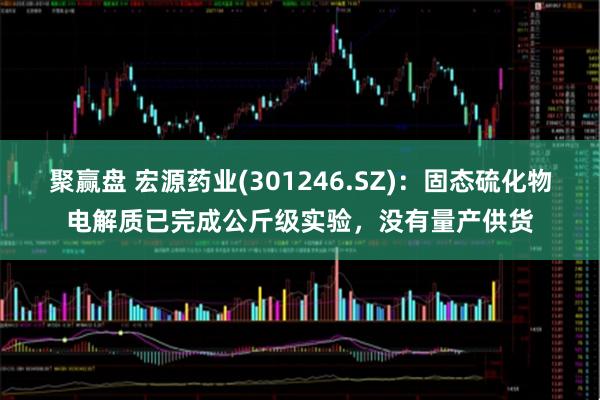 聚赢盘 宏源药业(301246.SZ)：固态硫化物电解质已完成公斤级实验，没有量产供货